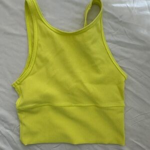 Lululemon bright yellow crop top